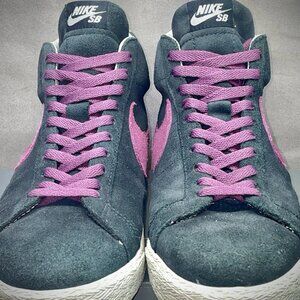 NIKE® SB Blazer Mid Suede Black Viotech Men’s Size 12 Skate Shoes FREE SHIPPING